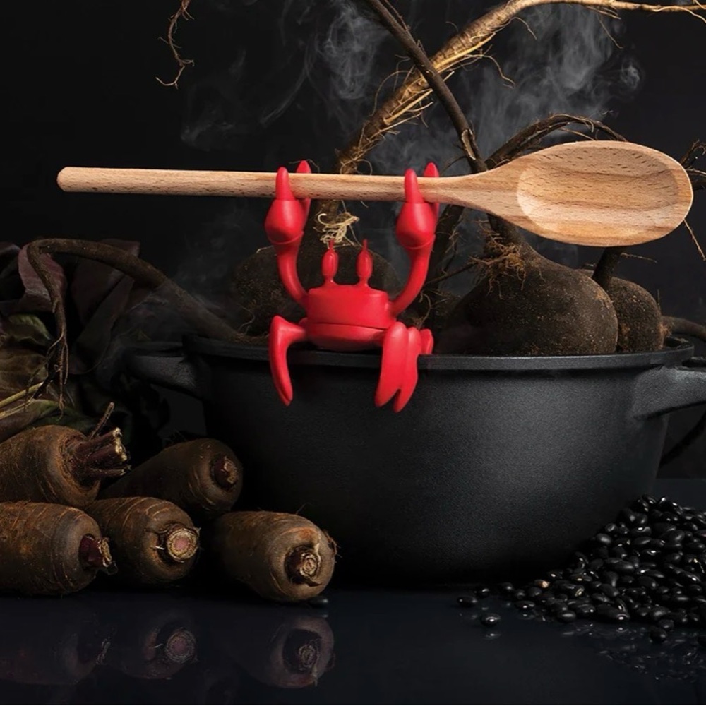 Red Crab Spoon Rest - Cute Silicone Kitchen Helper